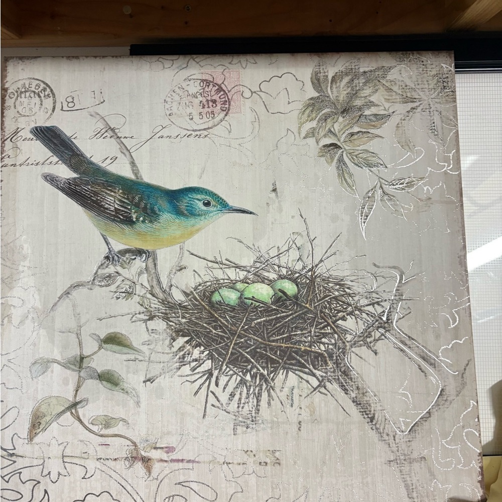 Bird and Nest Wall Art Decor